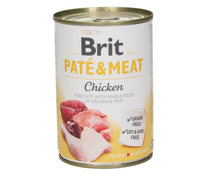 Кучешка храна пастет с пилешко Brit Pate & Meat 800 г