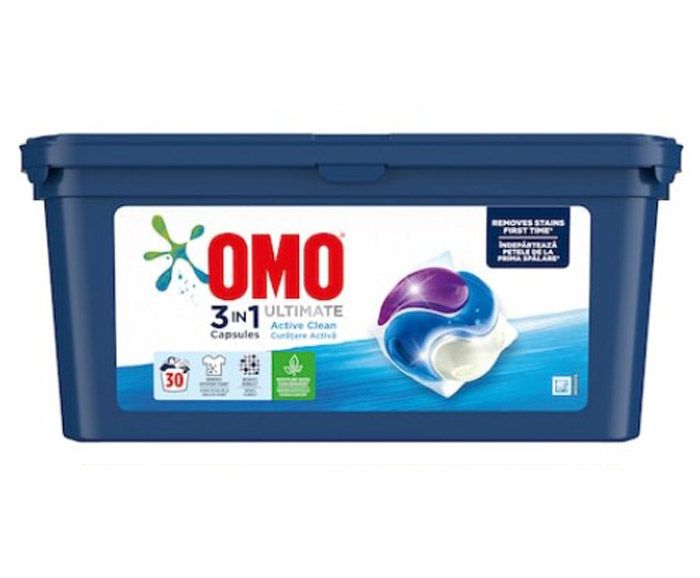 Капсули за пране Omo Ultimate Trio Active Clean 30 бр