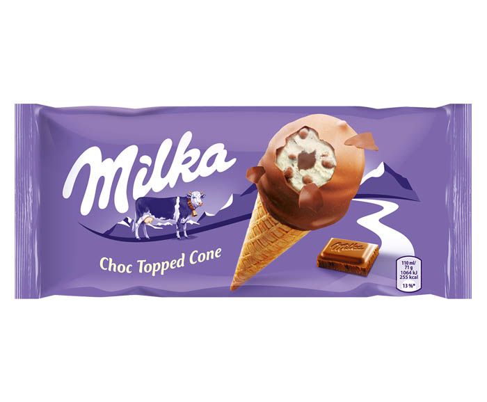 Сладолед Milka Choc Topped Cone 71 г