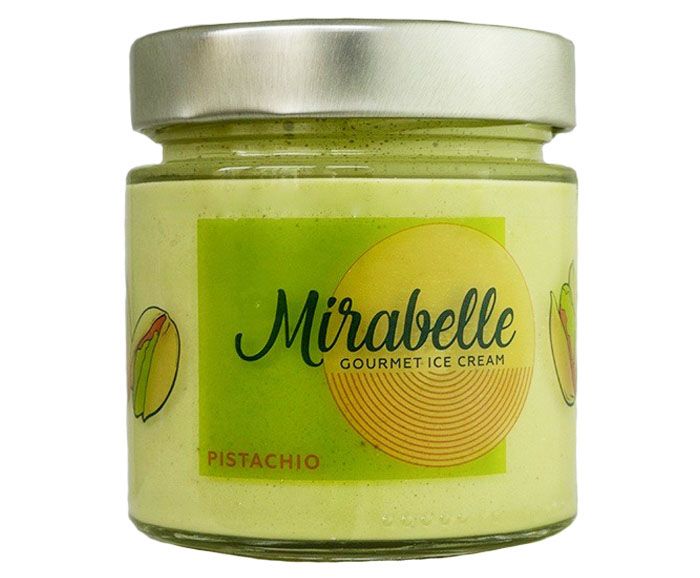 Сладолед Mirabelle Шамфъстък 246 мл - без ГМО, трансмазнини, соеви продукти и глутен