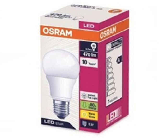 LED крушка Osram LED Star Е27 6.2W 1 бр топла светлина 