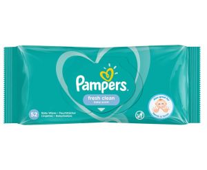 Бебешки Влажни Кърпички Pampers Fresh Clean 52 бр