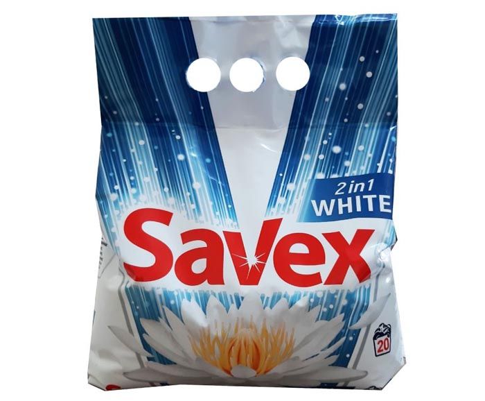 Прах за пране Savex 2in1 White 20 пр. 2 кг