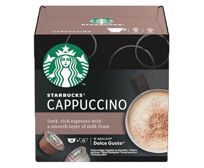 Кафе Капсули Nescafe Dolce Gusto Starbucks Cappuccino 12 бр 6 напитки