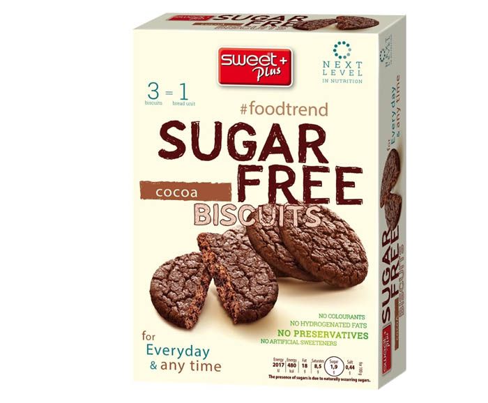 Бисквити Sweet Plus какао без захар 100 г