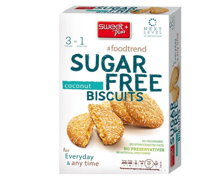 Бисквити Sweet Plus кокос без захар 100 г
