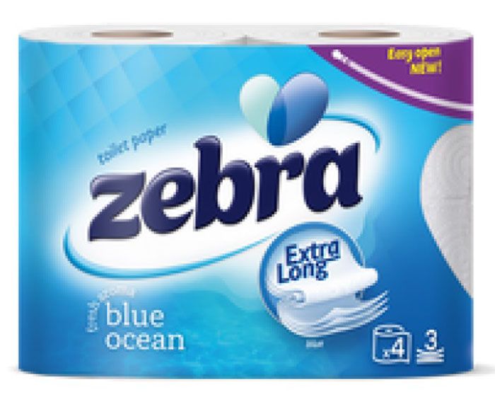 Тоалетна Хартия Zebra Blue Ocean 4 бр