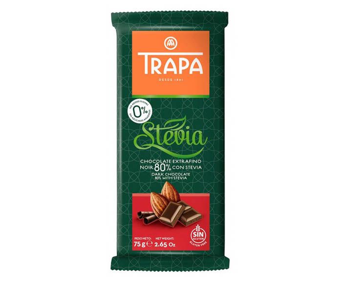 Шоколад Какао 80% със Стевия Trapa 75 г