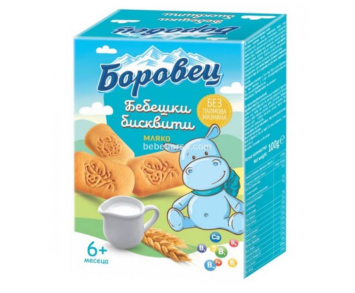 Бисквити Боровец с мляко 6+ месец 100 г