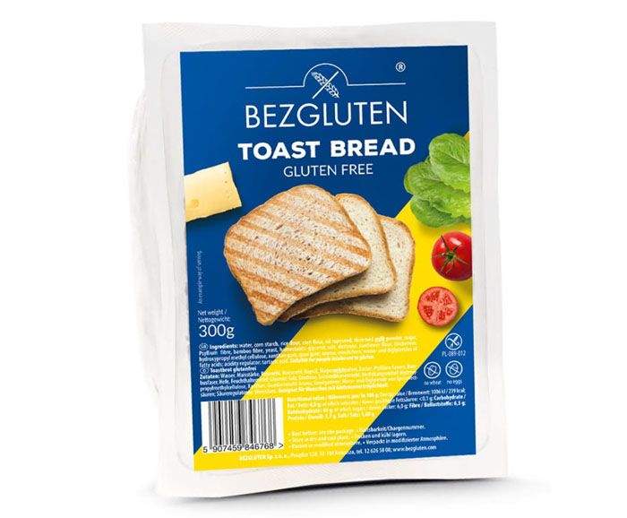 Хляб Бял Без Глутен Тост Bezgluten 300 г