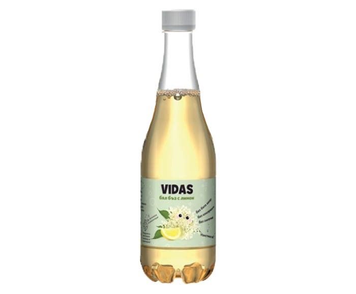 Газирана Напитка VIDAS Бял Бъз с Лимон 1 л