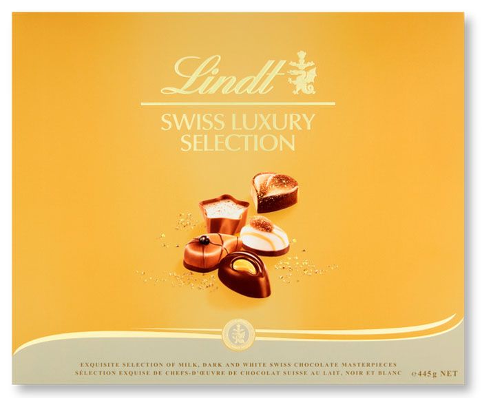 Шоколадови бонбони Lindt Swiss Luxury Selection 445 г