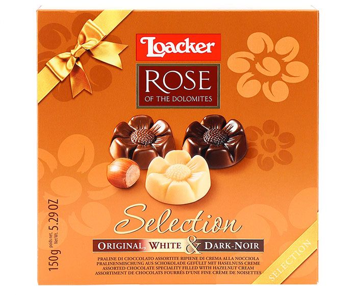 Шоколадови бонбони Loacker Rose Selection 150 г