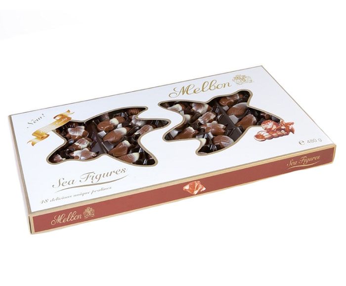 Шоколадови Бонбони Melbon Морски Фигури Sea Figures 500 г