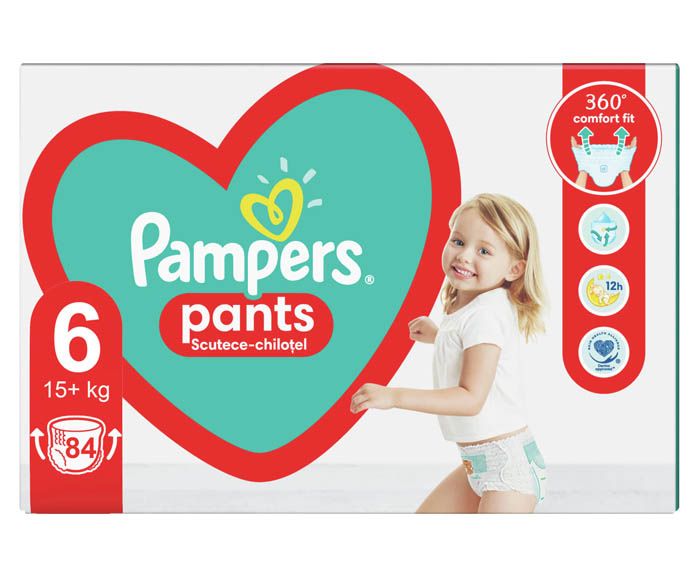 Бебешки Памперс Гащички Pampers Pants 6 (15+ кг) 84 бр