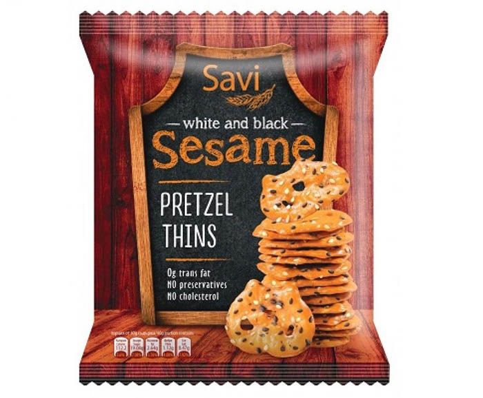 Плоски претцели Savi Sesame със сусам 80 г