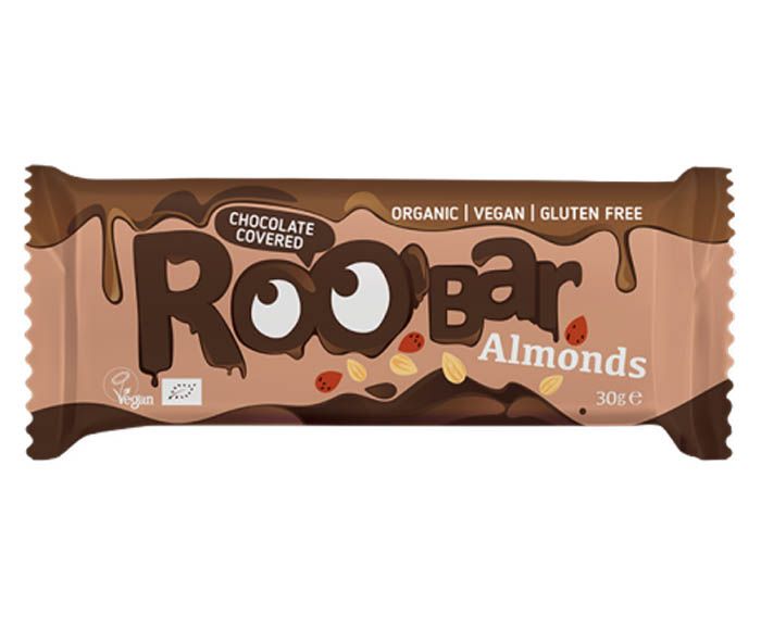 Десертен Блок с Бадеми Покрит с Шоколад Roo`Bar 30 г