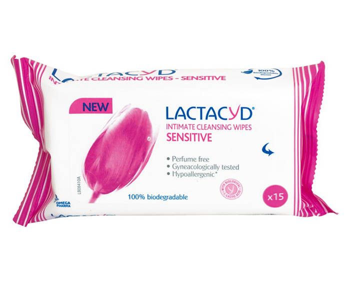 Интимни кърпички Lactacyd Sensitive 15 бр