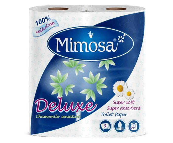 Тоалетна хартия Mimosa Deluxe Chamomile Sensation 3 пл. 4 бр