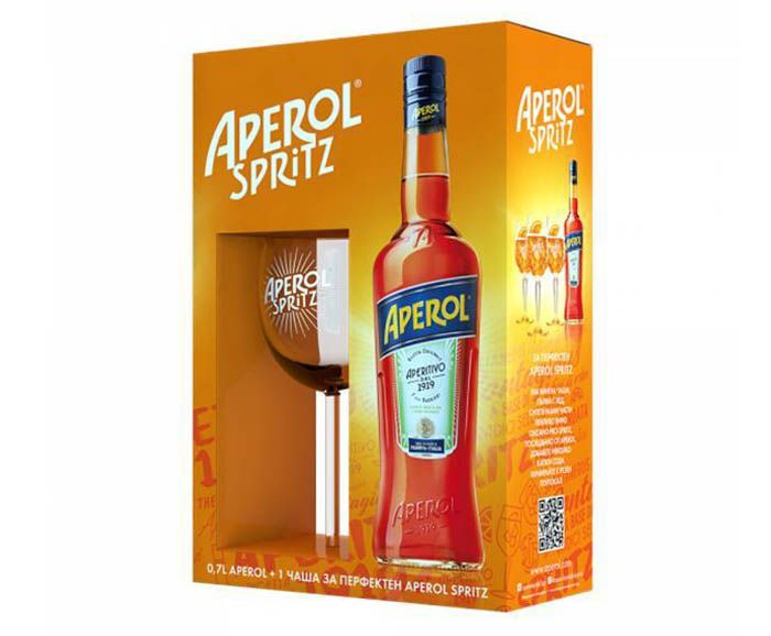 Аперитив Aperol Aperitivo 700 мл + Чаша