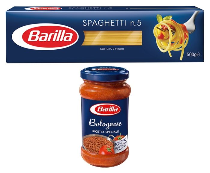 Пакет: Спагети №5 Barilla 500 г + Сос Barilla Болонезе 400 г