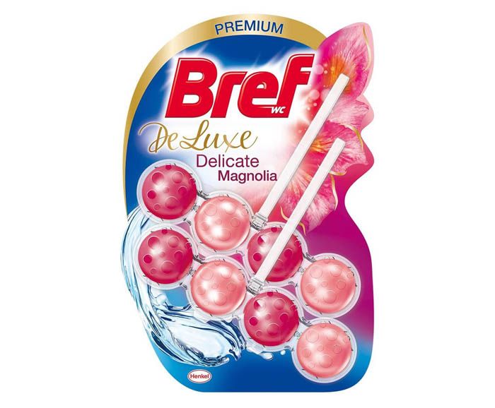Ароматизатор за Тоалетна Чиния Bref DeLuxe Delicate Magnolia 2 х 50 г