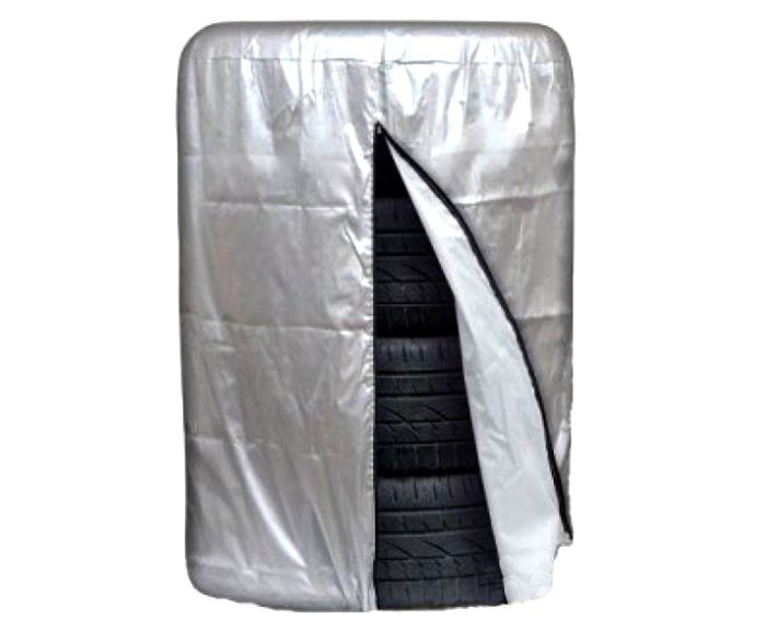 Калъф за 4 Броя Гуми с Цип Размер XL Ø 90 х 135 см