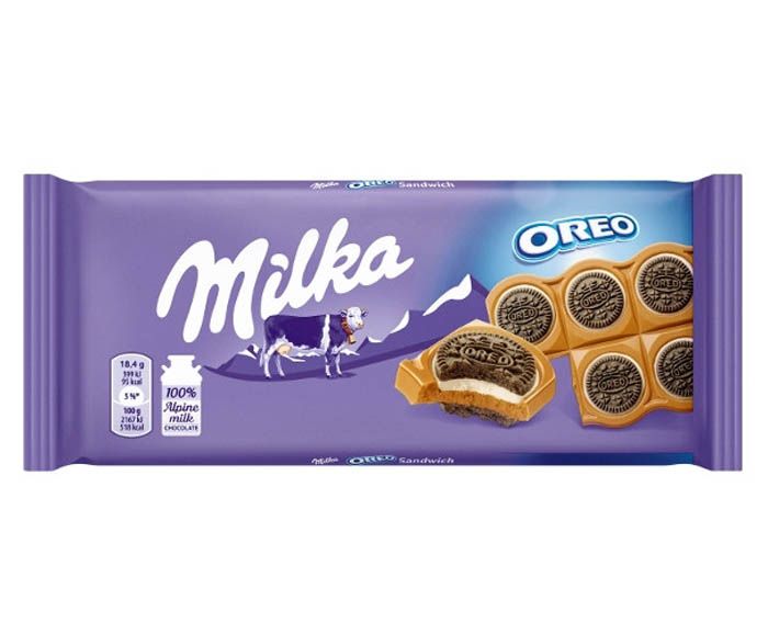 Шоколад Milka Oreo Сандвич 92 г