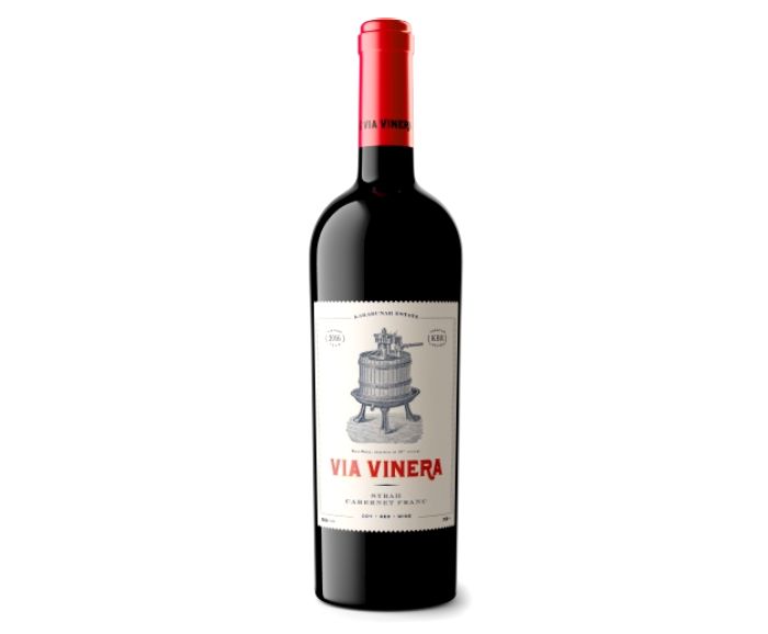 Червено Вино Via Vinera Сира и Каберне Фран 750 мл
