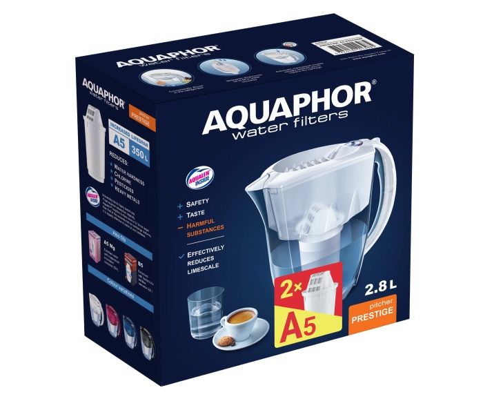 Филтрираща Кана Aquaphor Prestige 2.8 л + 2 бр Филтри А5