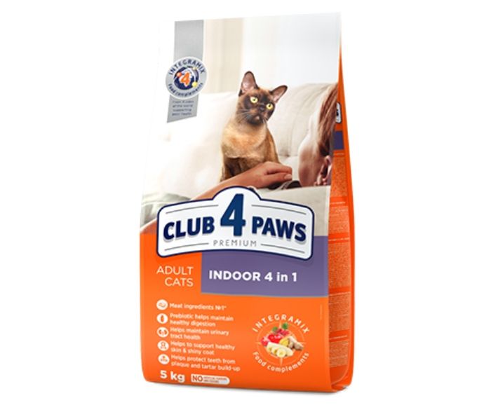 Котешка Храна Club 4 Paws Indoor 4in1 5 кг