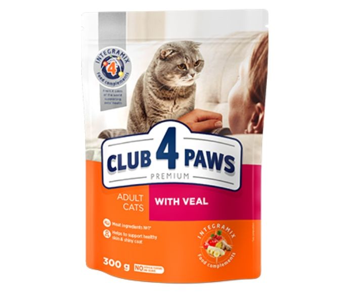 Котешка Храна Club 4 Paws с Телешко Месо 300 г