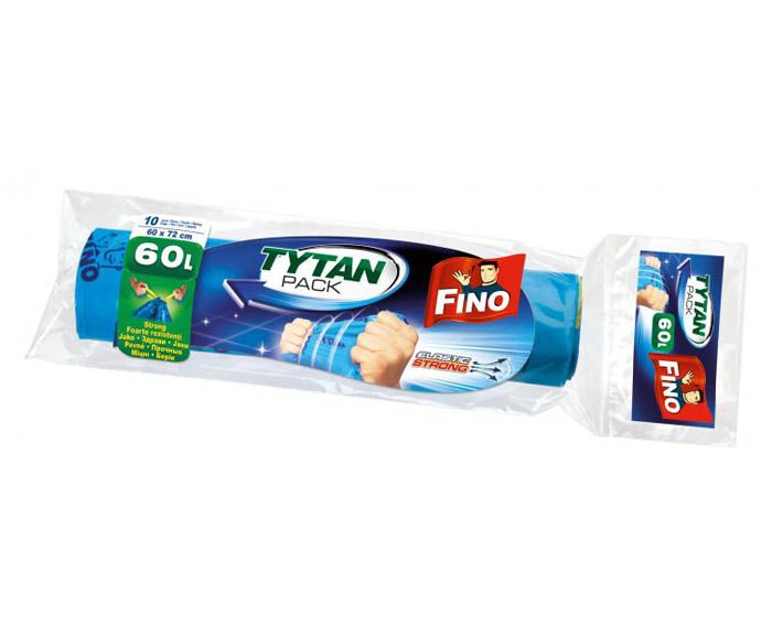 Торби за Смет с Дръжки Fino Tytan Pack 60 л 10 бр сини
