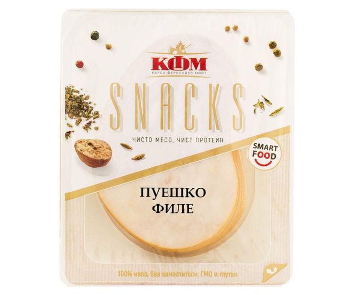 Пуешко Филе КФМ Snacks 160 г Слайс - Без Глутен