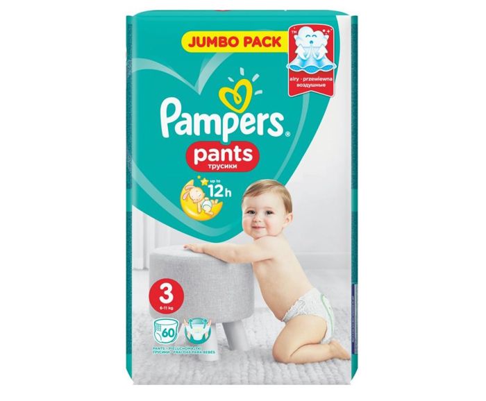 Бебешки Гащички Pampers Jumbo pack S3 Midi 6-11 кг 60 бр