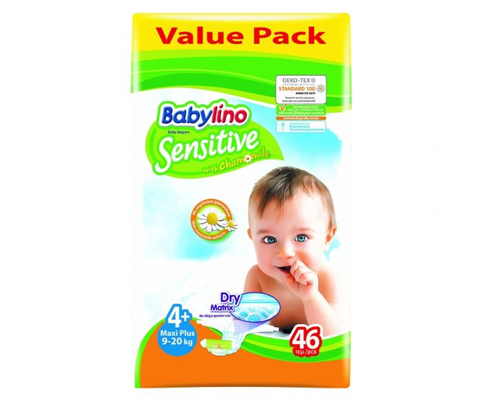 Бебешки Пелени Babylino № 4+ 9-20 кг 46 бр