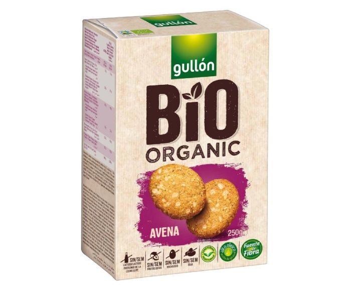 Био Веган Бисквити Gullon Bio Organic с Овесени Ядки Без Лактоза 250 г