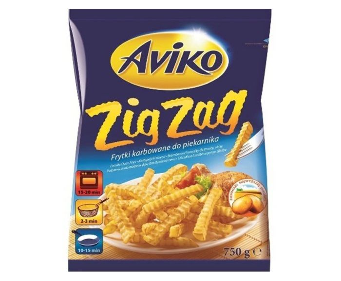 Замразени Бланширани Вълнообразни Картофи Zig Zag Aviko 750 г