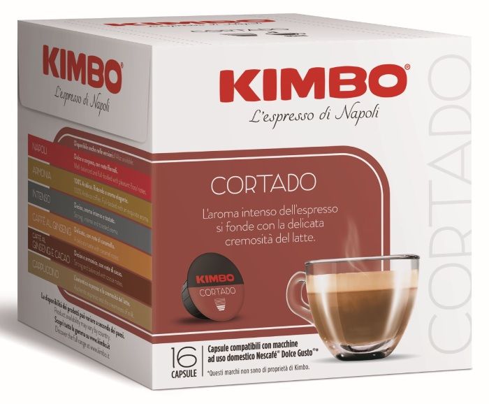 Кафе Капсули Kimbo Cortado Съвместими с Dolce Gusto 16 бр