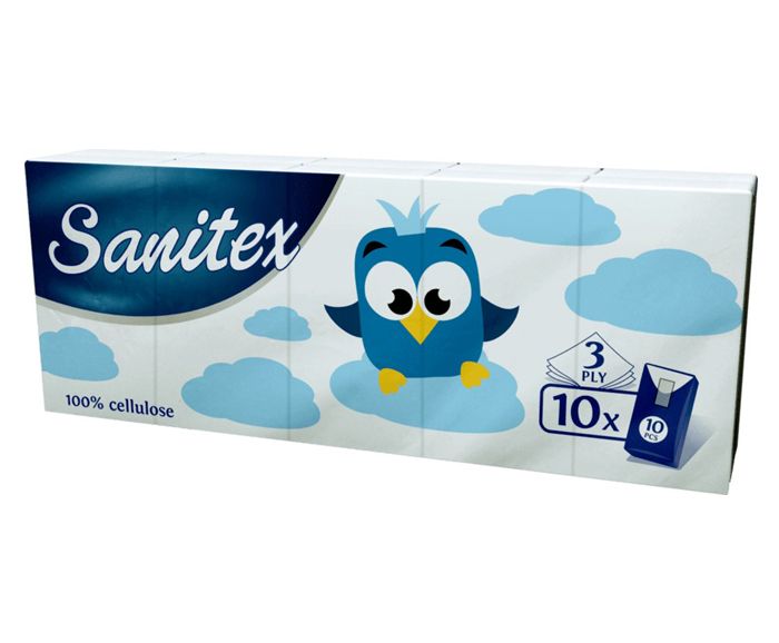 Носни Кърпички Sanitex 10 х 10 бр