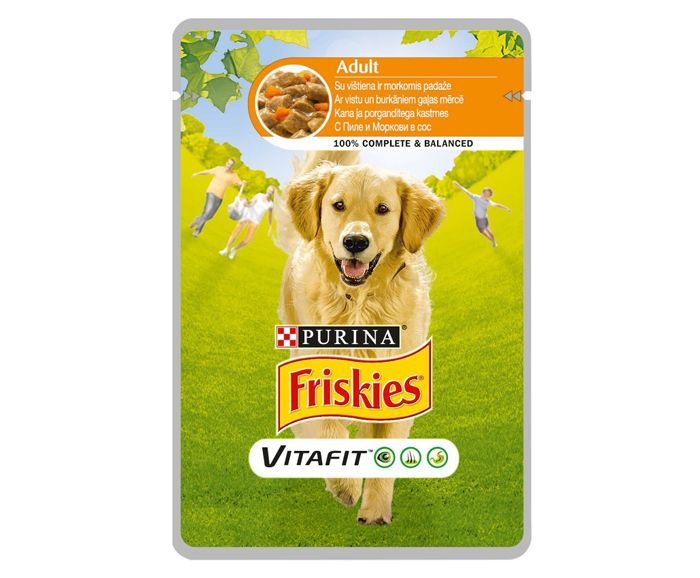 Purina Friskies Adult Пиле и Моркови в Сос Пауч 100 г