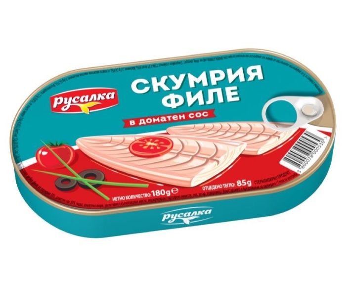 Скумрия Филе в Доматен Сос Русалка 180 г