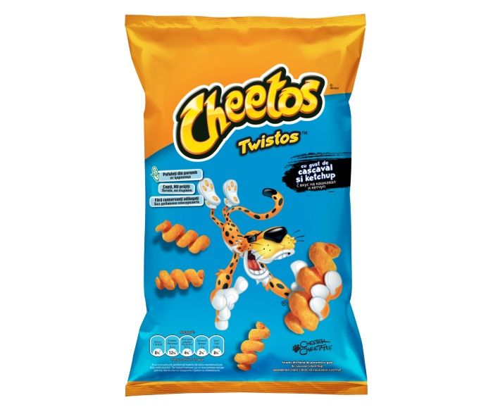 Печен Царевичен Снакс с Вкус на Кашкавал и Кетчуп Cheetos 70 г