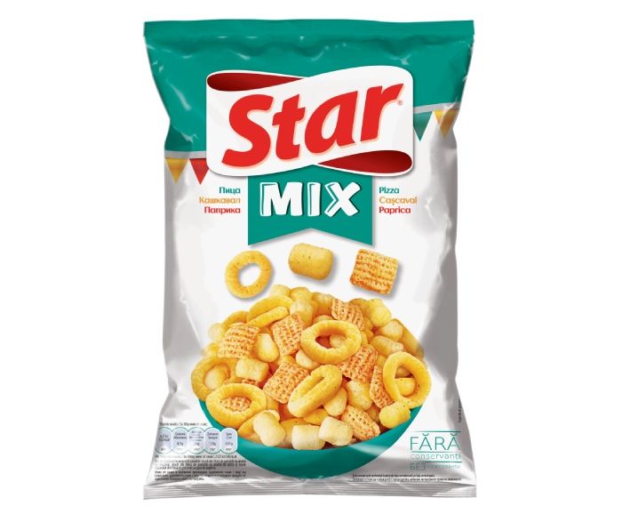 Царевични Пръчици Star Mix Пица, Кашкавал и Паприка 90 г