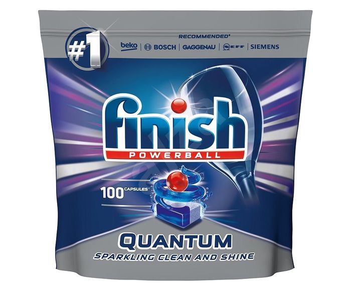 Таблетки за Съдомиялна Finish Powerball Quantum Sparkling Clean and Shine 100 бр
