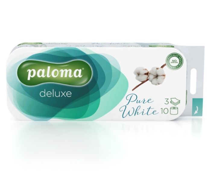 Тоалетна Хартия Paloma Deluxe Pure White 3 пл. 10 бр