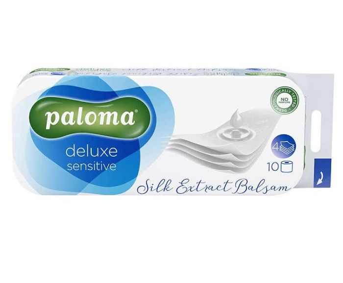 Тоалетна Хартия Paloma Deluxe Sensitive Silk Extract Balsam 4 пл. 10 бр
