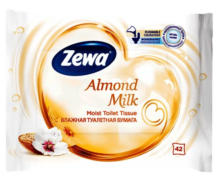 Влажна Тоалетна Хартия Zewa Almond Milk 42 бр