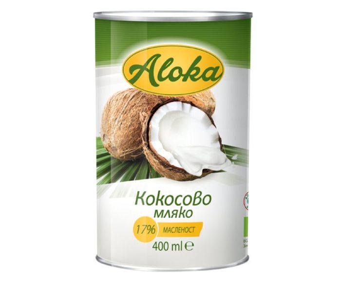 Био Кокосово Мляко 17% Масленост Aloka 400 мл