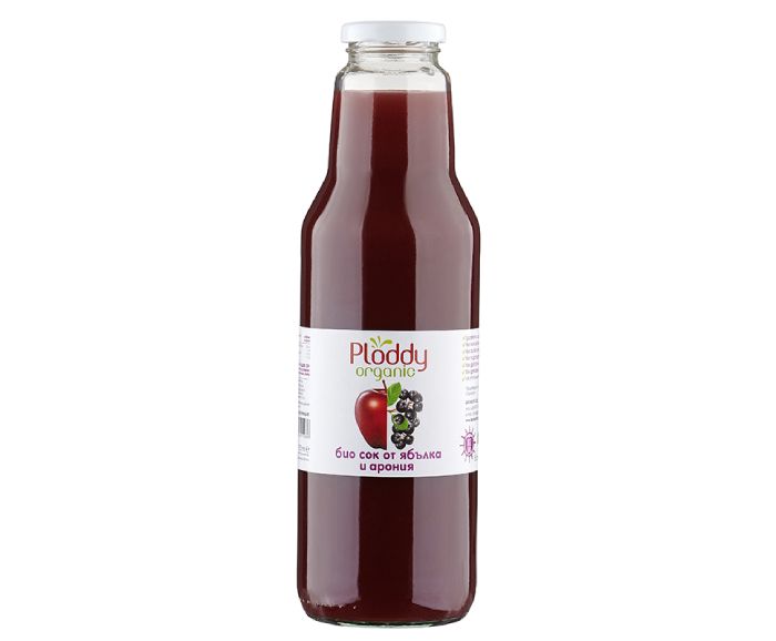 Био Студено Пресован Сок Ябълка и Арония Ploddy Organic 750 мл